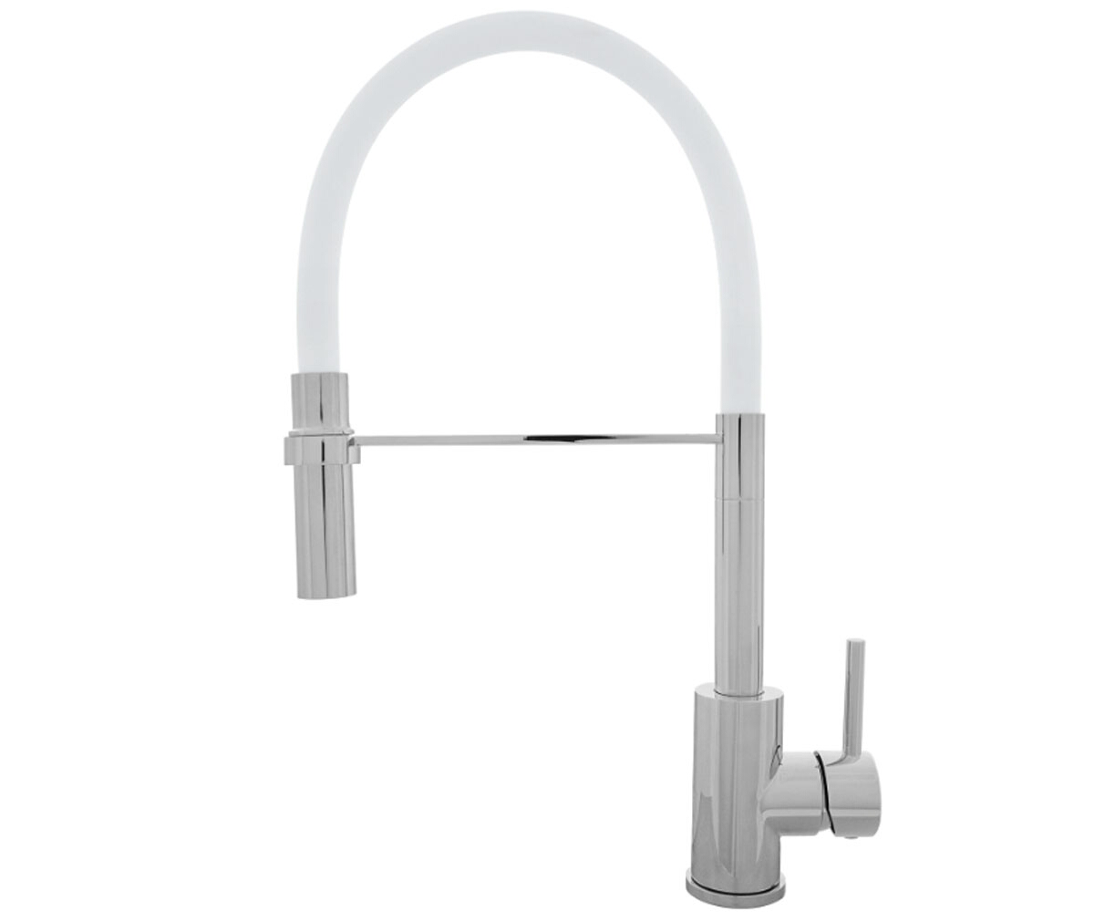 Змішувач з гнучким виливом KERNAU  KWT 20 PO CHROME/WHITE KWT 20 PO CHROME/WHITE
