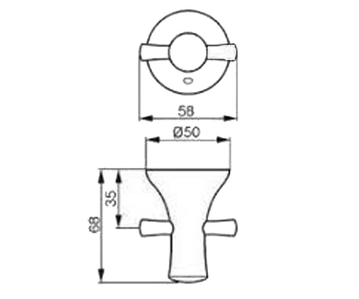 Крючок двойной  AMPHORA 197500102:Чертеж 