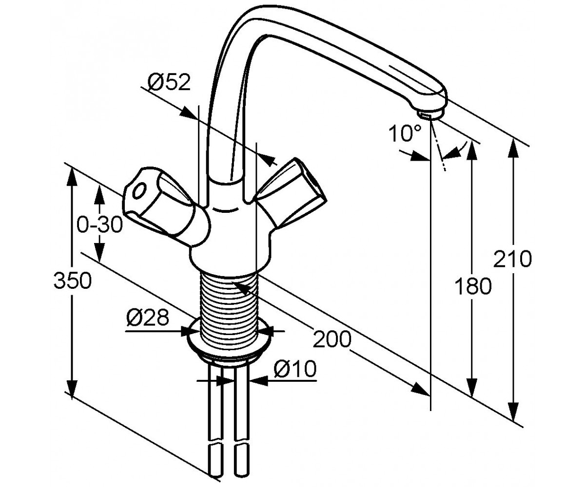 Смеситель для мойки  STANDARD 316230515:Чертеж 