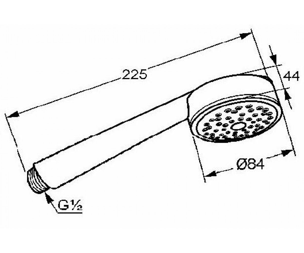 Душевая лейка  ZENTA 606000500:Чертеж 