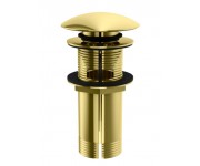 Донный клапан для раковины KOHLMAN CLICK-CLACK GOLD с переливом KOHLMAN  KOREK EGD