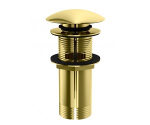 Донный клапан для раковины KOHLMAN CLICK-CLACK GOLD с переливом KOHLMAN  KOREK EGD