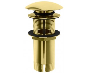Донный клапан для раковины KOHLMAN CLICK-CLACK BRUSHED GOLD с переливом KOHLMAN  KOREK EGDB