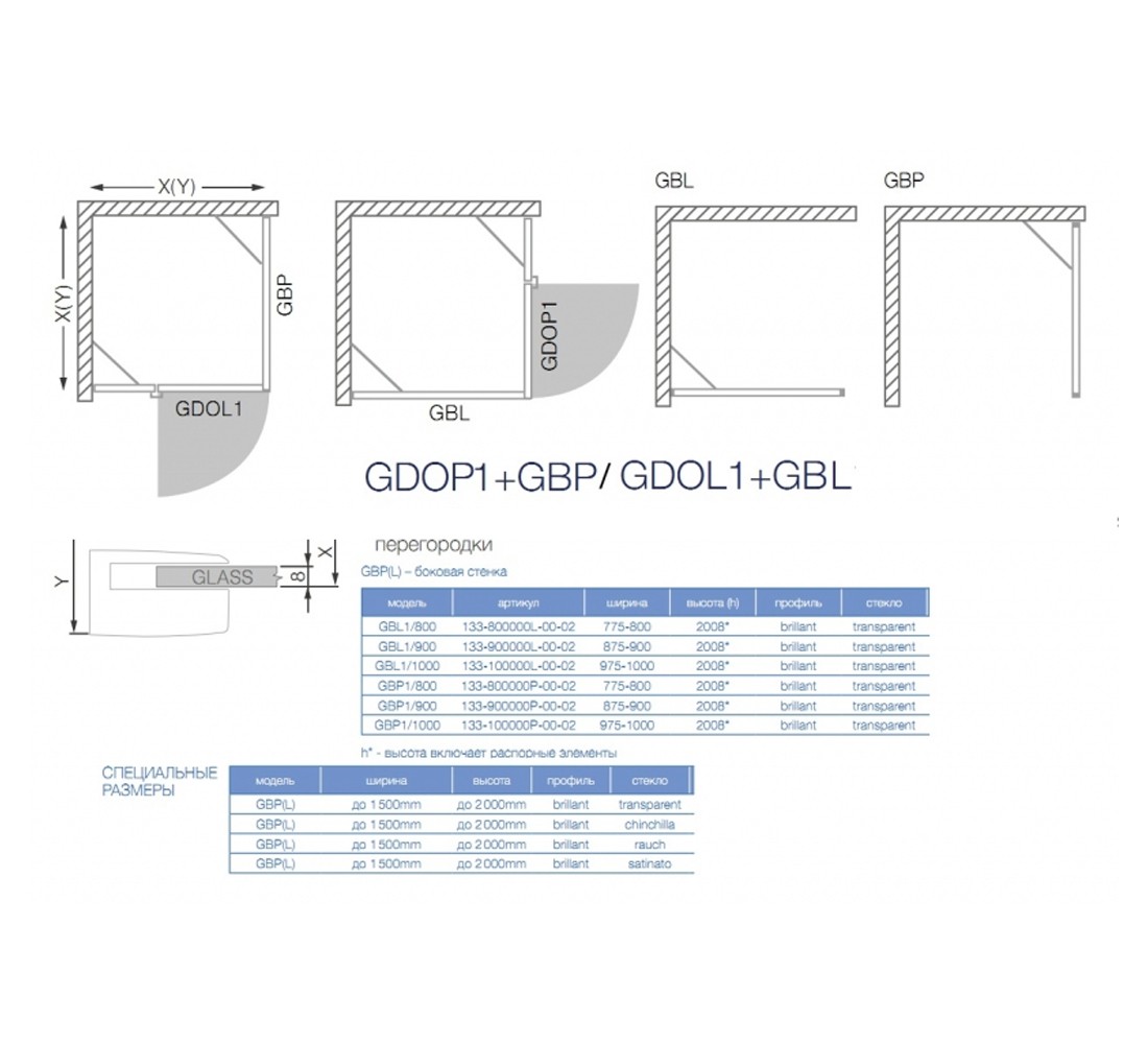 Боковая стенка левая  ELEGANT LINE 133-1000KPL-00-02:Чертеж 
