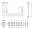 Стальная ванна 150х70 см  LIBERTY B50C2200E:Чертеж 