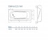 Стальная ванна  DELINE B65US200E+APMROS100+FRESH:Чертеж 