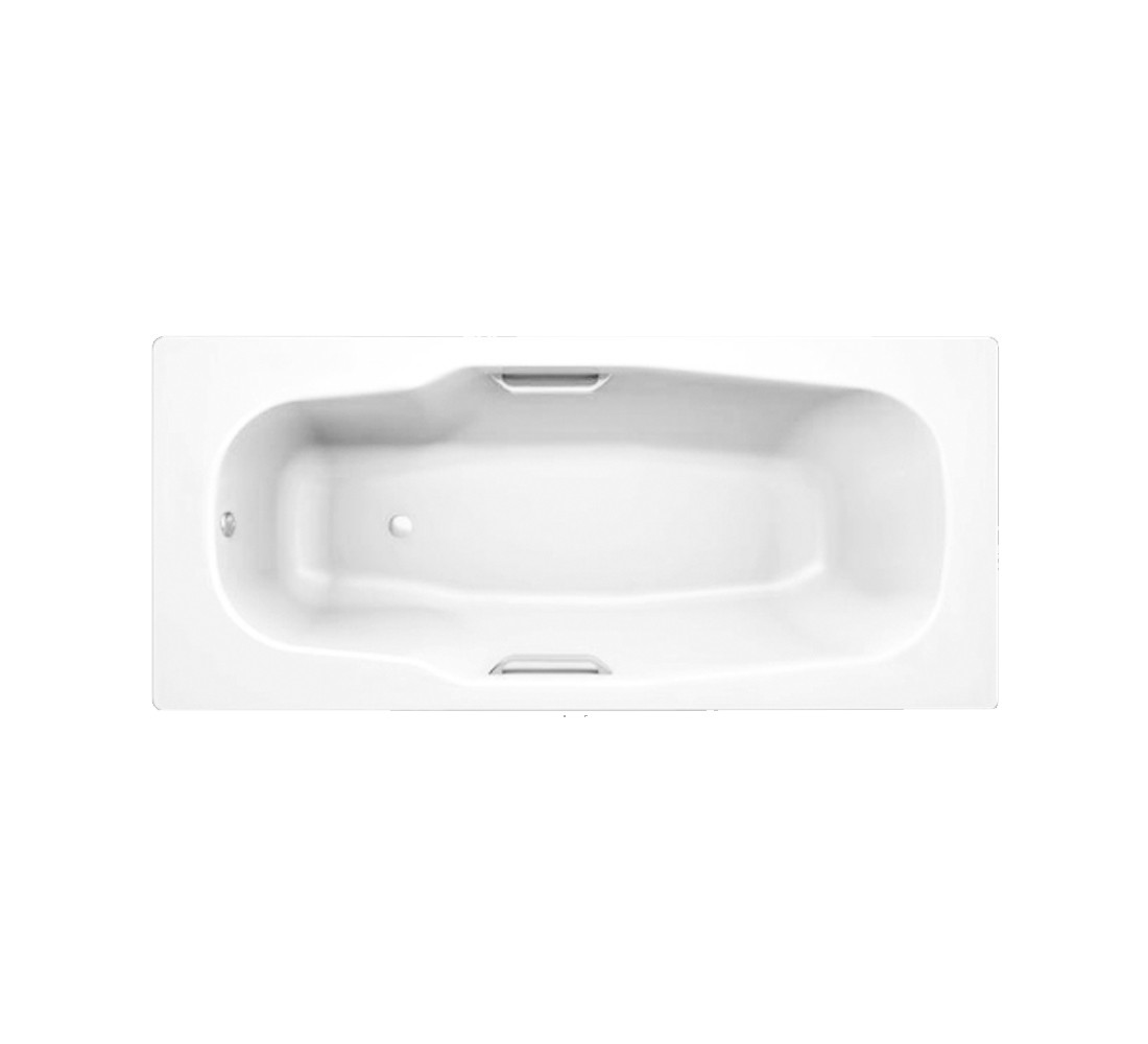 Прямокутна сталева ванна з anti-slip і отворами для ручок KOLLER POOL ATLANTICA B80J8I00E B80J8I00E