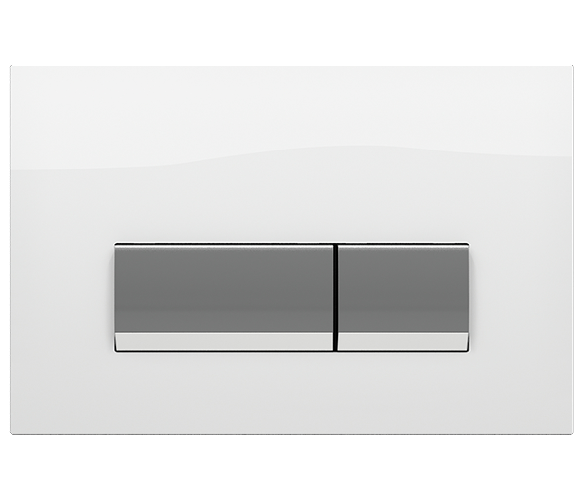 Клавіша подвійного змиву KOLLER POOL INTEGRO INTEGRO WHITE GLASS INTEGRO WHITE GLASS