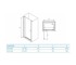Распашная дверь  WATERFALL LINE QP10 900 CHROME GRAPE:Чертеж 