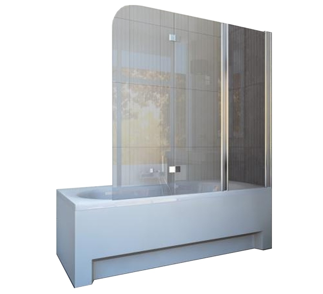 Ширма для ванни, трисекційна KOLLER POOL WATERFALL LINE QP96(LEFT) CHROME,GRAPE QP96(LEFT) CHROME,GRAPE