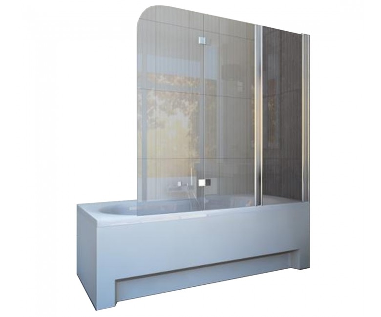 Ширма для ванни, трисекційна KOLLER POOL WATERFALL LINE QP96(LEFT) CHROME,GRAPE QP96(LEFT) CHROME,GRAPE