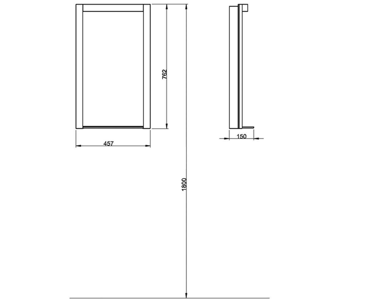Зеркало с полкой  STYLE 88202000:Чертеж 