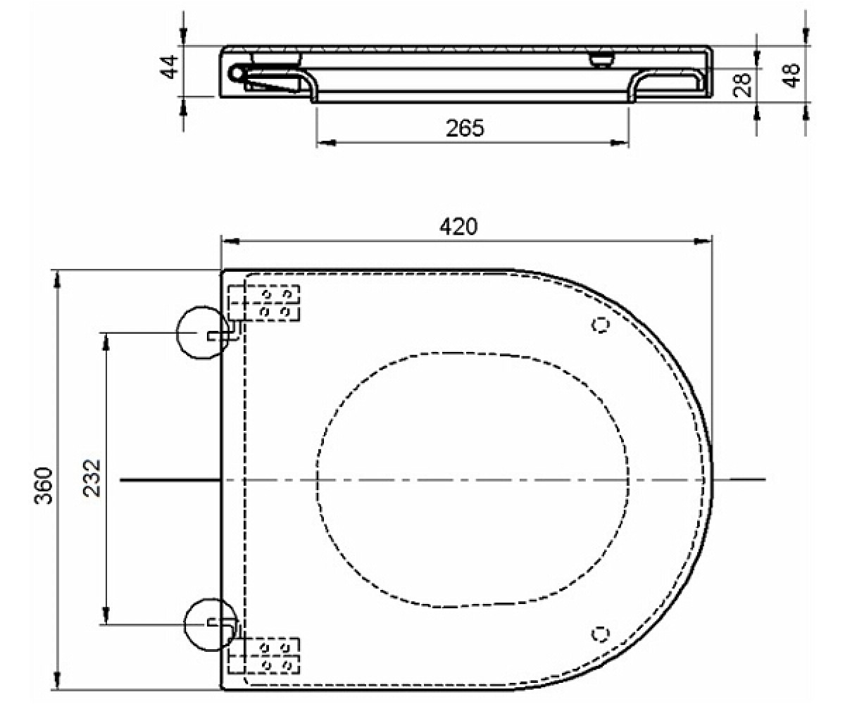 Сиденье для унитаза  K10115000:Чертеж 