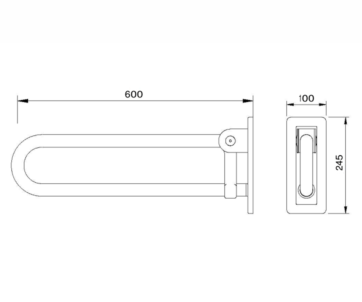 Поручень настенный  LEHNEN CONCEPT L60401000:Чертеж 