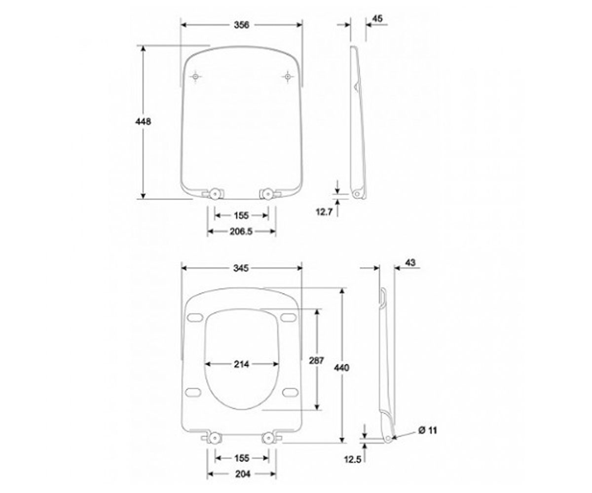 Сиденье с микролифтом  NOVA PRO M30122000:Чертеж 