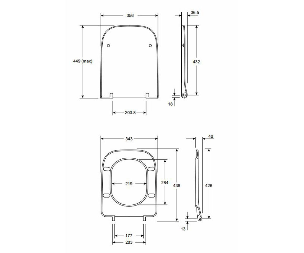 Сиденье для унитаза  MODO S110163420:Чертеж 