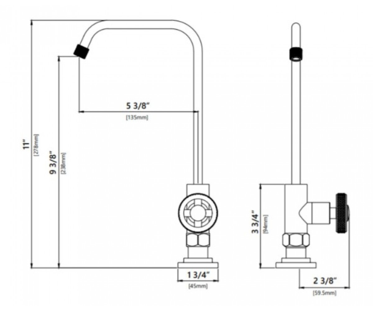 Кран для фильтра  URBIX FF-101SFS:Чертеж 