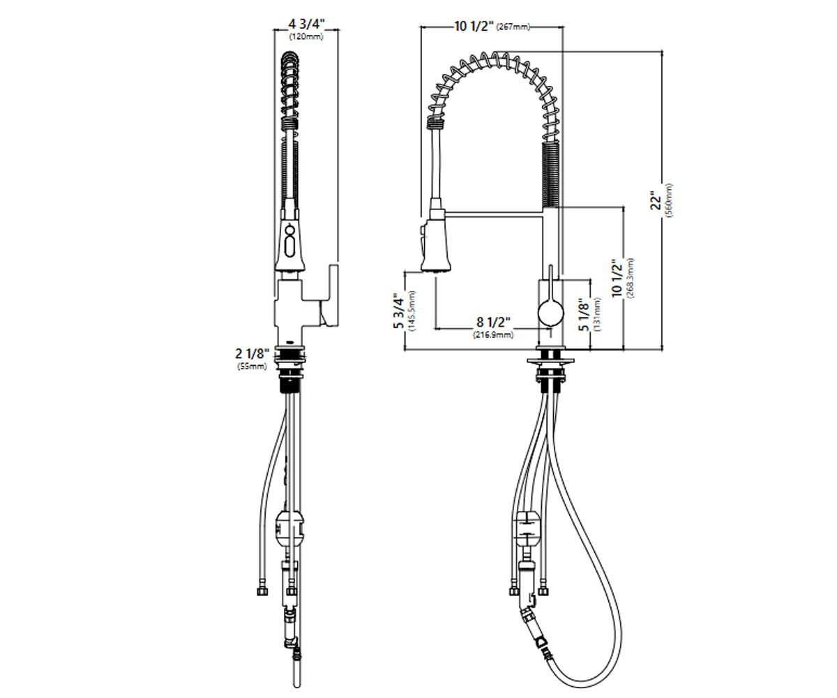 Кухонный смеситель  BRITT KFF-1691-CH:Чертеж 