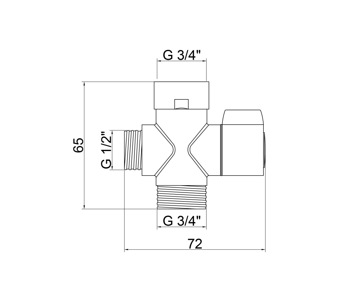 Переключатель для смесителя  C950:Чертеж 