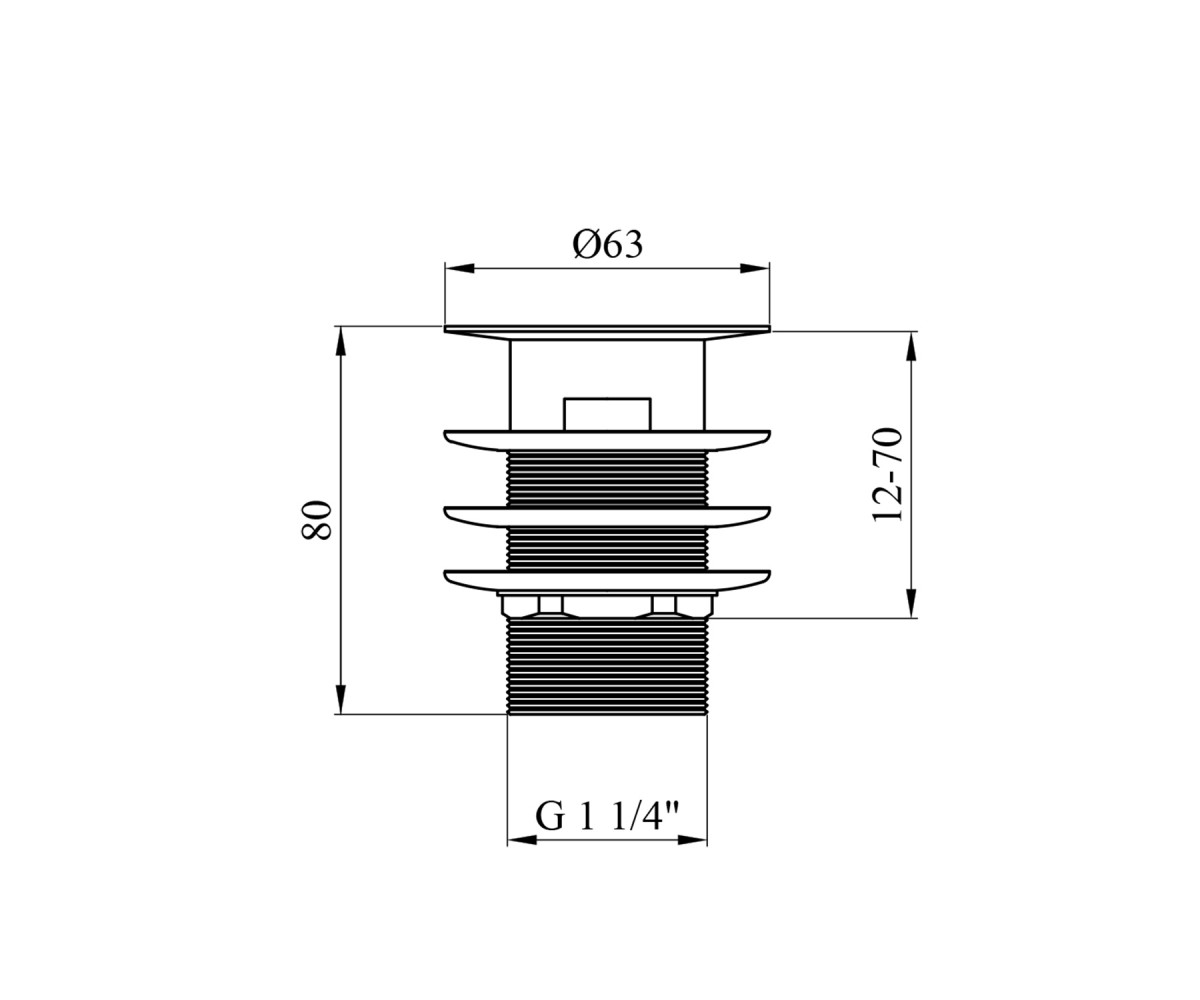Донный клапан  C962-1:Чертеж 