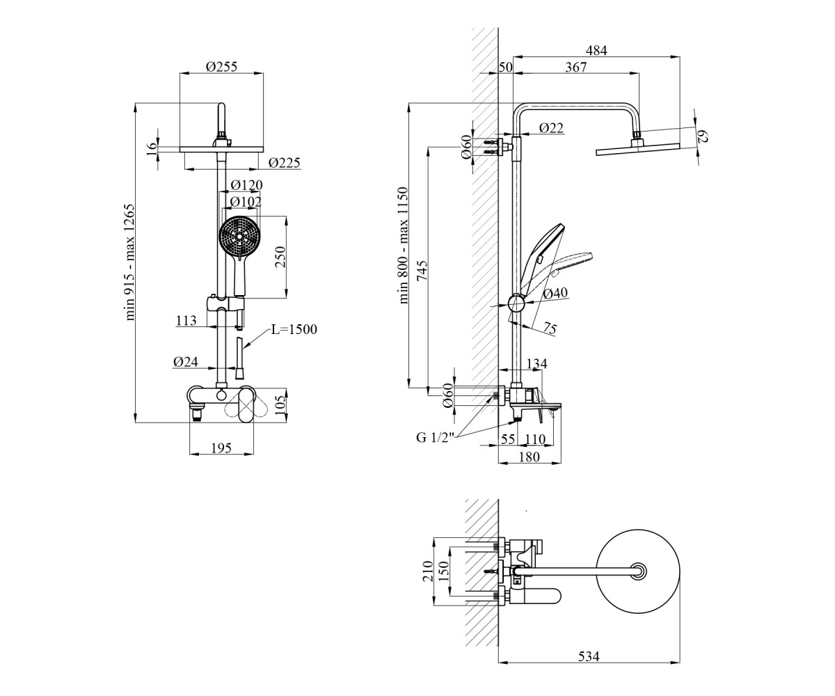 Душова система Kroner Element 211318-5301  ELEMENT 211318-5301:Фото 11