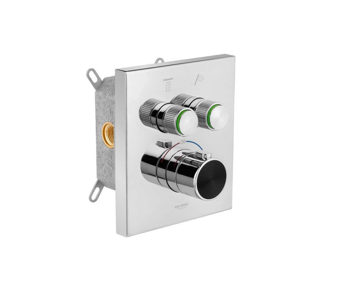Душова система прихованого монтажу термостатична Kroner Element Thermo 211461-0101  ELEMENT THERMO 211461-0101:Фото 13
