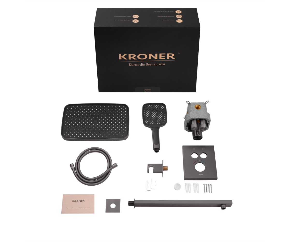 Душова система прихованого монтажу термостатична Kroner Element Thermo 211461-5301  ELEMENT THERMO 211461-5301:Фото 6