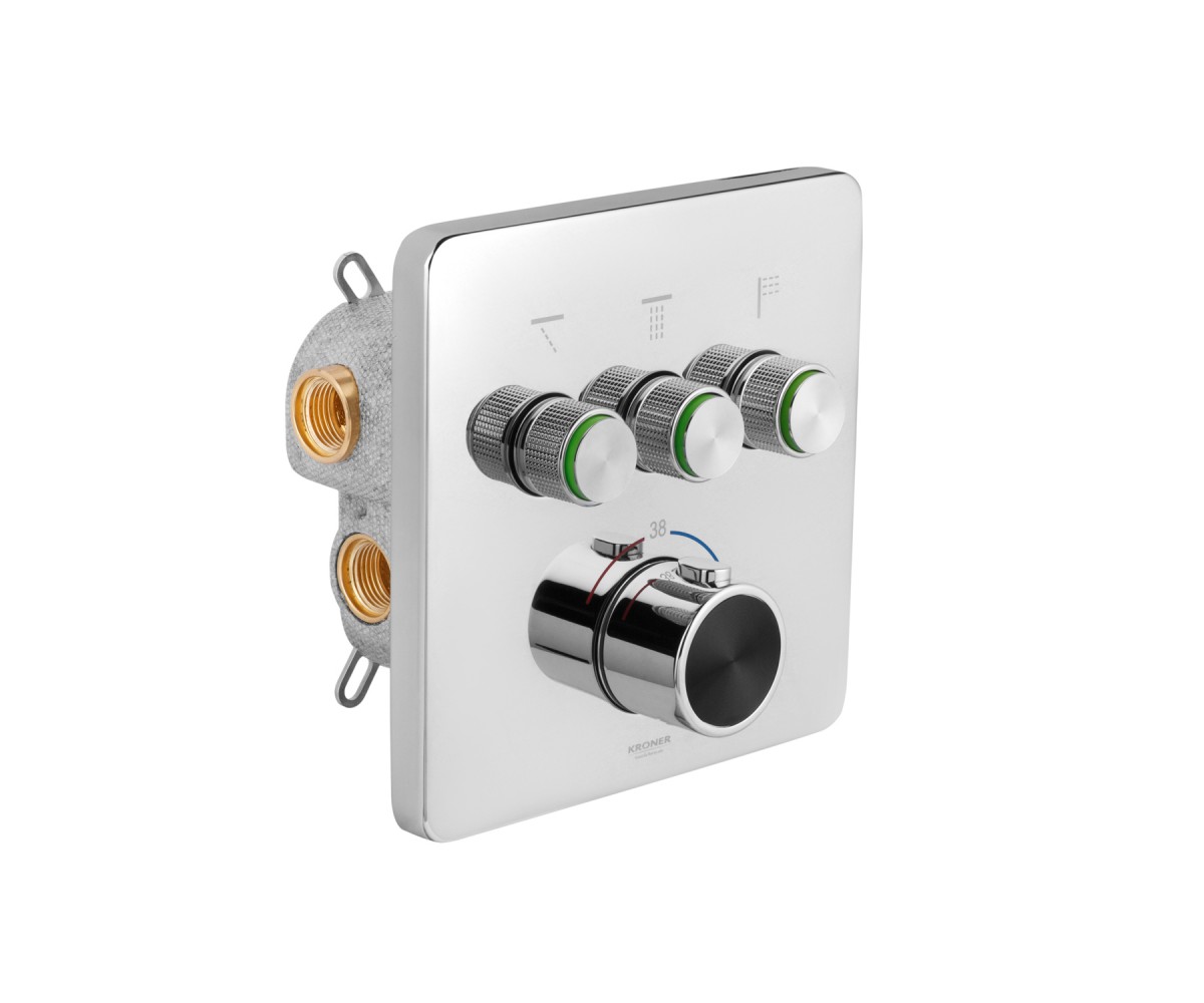 Душова система прихованого монтажу термостатична Kroner Element Thermo 211462-0101  ELEMENT THERMO 211462-0101:Фото 11