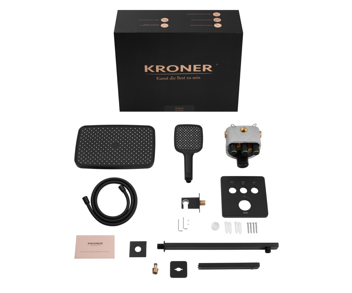 Душова система прихованого монтажу термостатична Kroner Element Thermo 211462-3801  ELEMENT THERMO 211462-3801:Фото 8