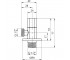 Кран приборный для подключения  KARRO KR-3123-1B 12-12:Чертеж 