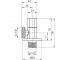 Кран приборный для подключения  EDELSTAHL KUBUS KARRO KR-3123-1B 12-34:Чертеж 