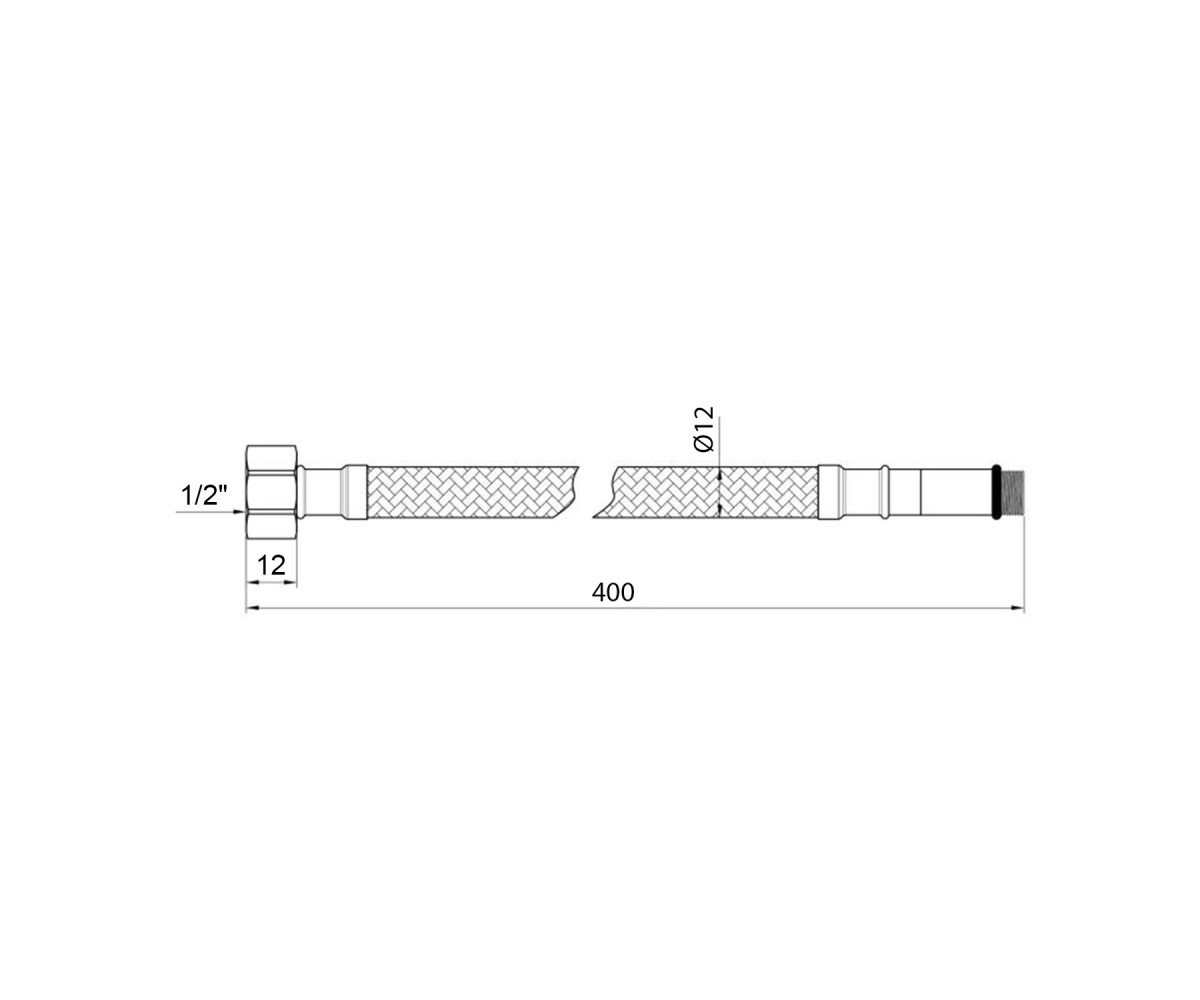Гибкая подводка  KRM-40M10:Чертеж 