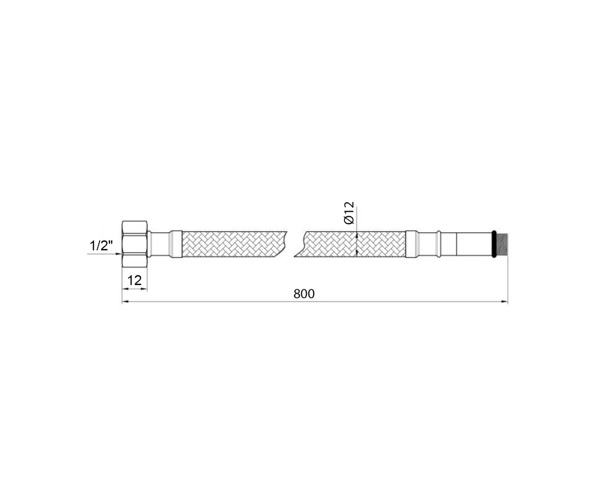 Гибкая подводка  KRM-80M10:Чертеж 