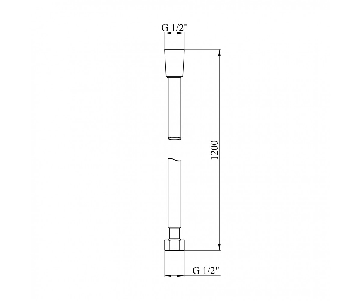 Шланг для душу Kroner KRM - GRP608 Anti-Twist 120 см  KRM-GRP608:Чертеж 