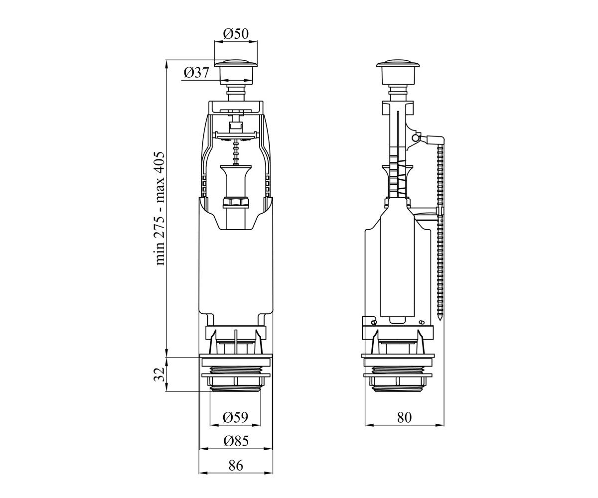 Арматура спускная  KRM SB68:Чертеж 