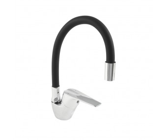 Змішувач з гнучким виливом  KRONER ODRA-C032BLK