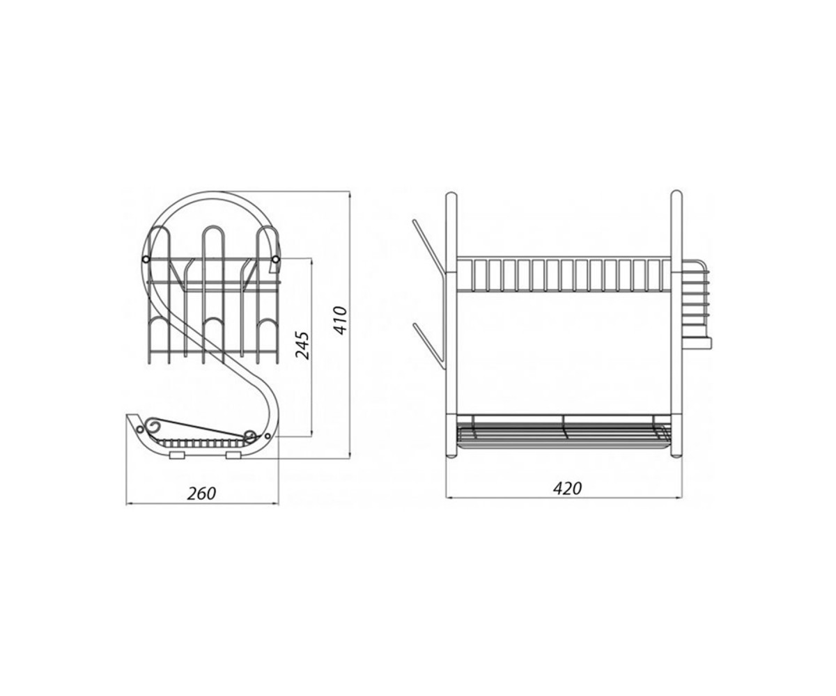 Корзина для мойки  RIZZE-ACC3208:Чертеж 