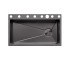 Кухонна мийка Kroner KRP Schwarze - SET7545F4HM PVD (3.0/0.8 мм)  SCHWARZE-SET7545F4HM:Фото 14