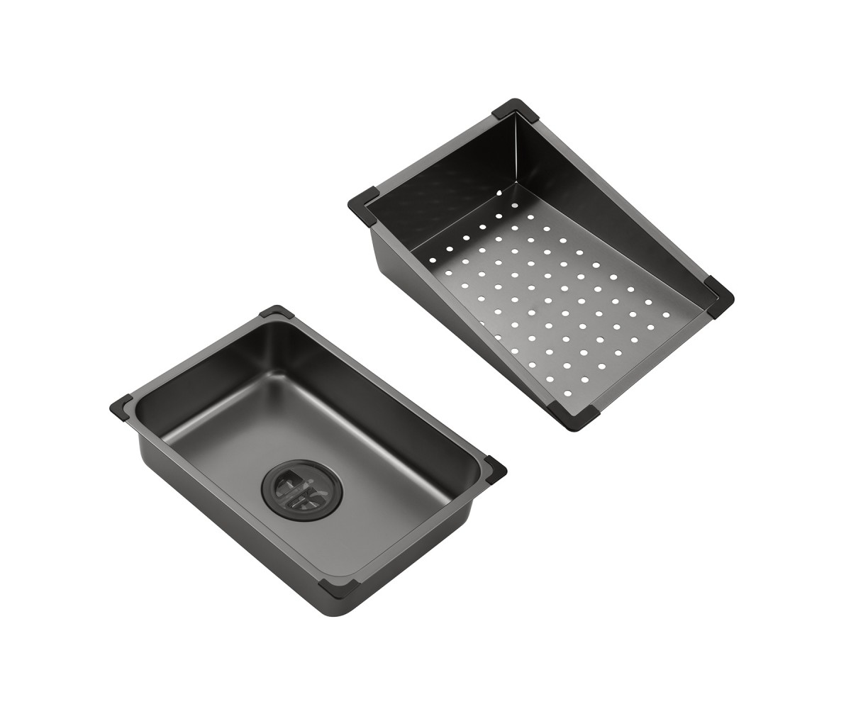 Кухонная мойка с аксессуарами  SCHWARZE-SET7545NBPVD:Фото 8