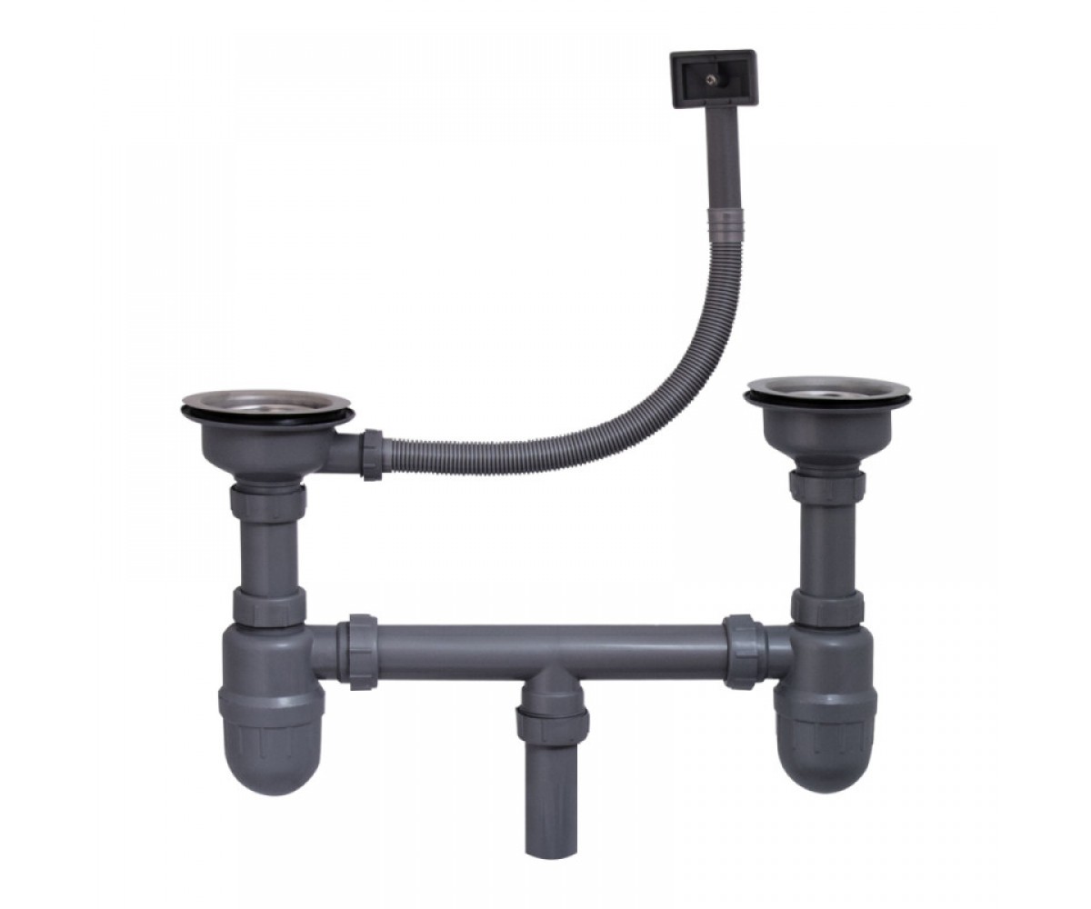 Сифон для мийки з 2 чашами KRONER  SIPHON-012 SIPHON-012
