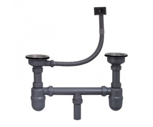 Сифон для мийки з 2 чашами KRONER  SIPHON-012