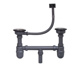 Сифон для мийки з 2 чашами  KRONER SIPHON-012