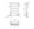 Сушарка для рушників електрична Kroner KRP Stern EL900x500-8  ST-EL90X50-8:Чертеж 