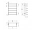 Сушарка для рушників водяна Kroner KRP Stil WT700x500-6  ST-LWT70X50-6:Чертеж 