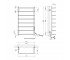 Сушарка для рушників електрична Kroner KRP Stil ER900x500-8  STL-ER90X50-8:Чертеж 