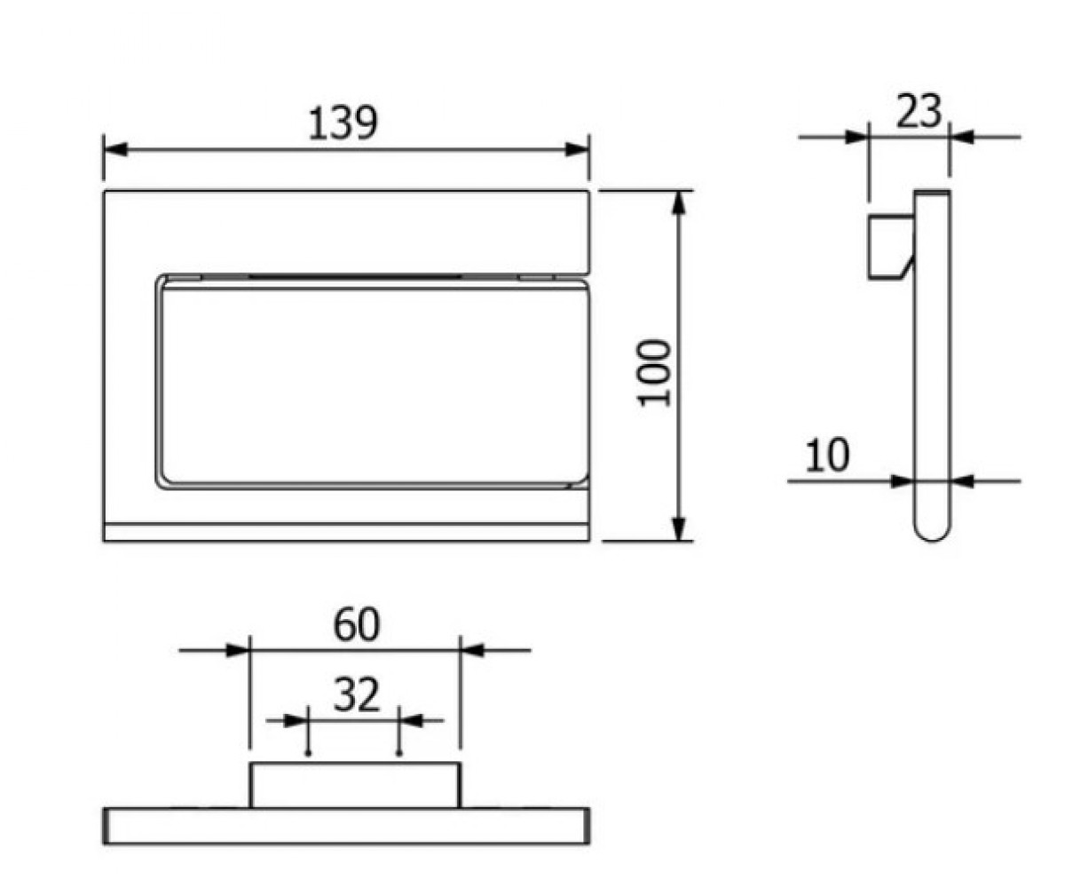 Бумагодержатель  SLIM 2138041A-BP:Чертеж 