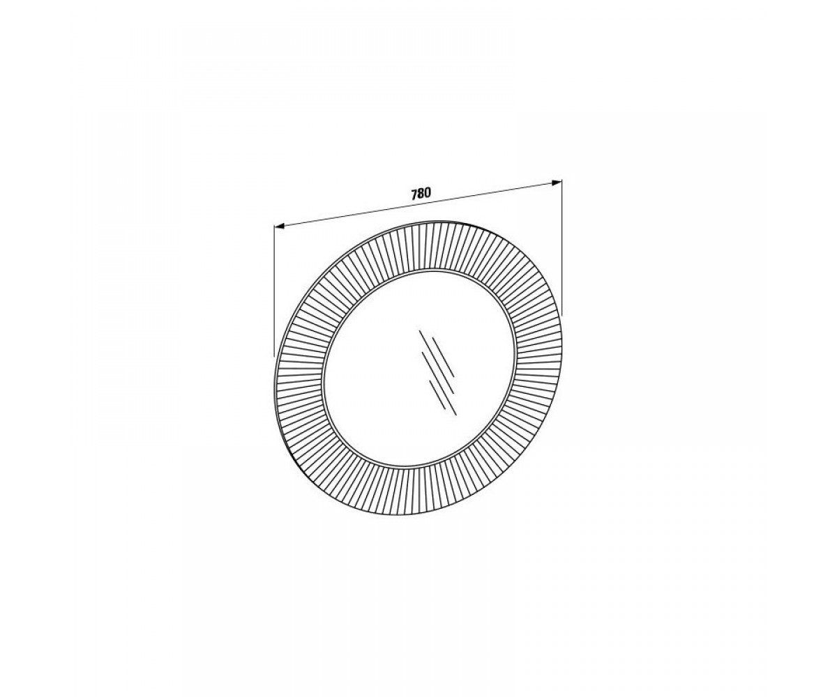 Настенное круглое зеркало  KARTELL H3863310860001:Чертеж 