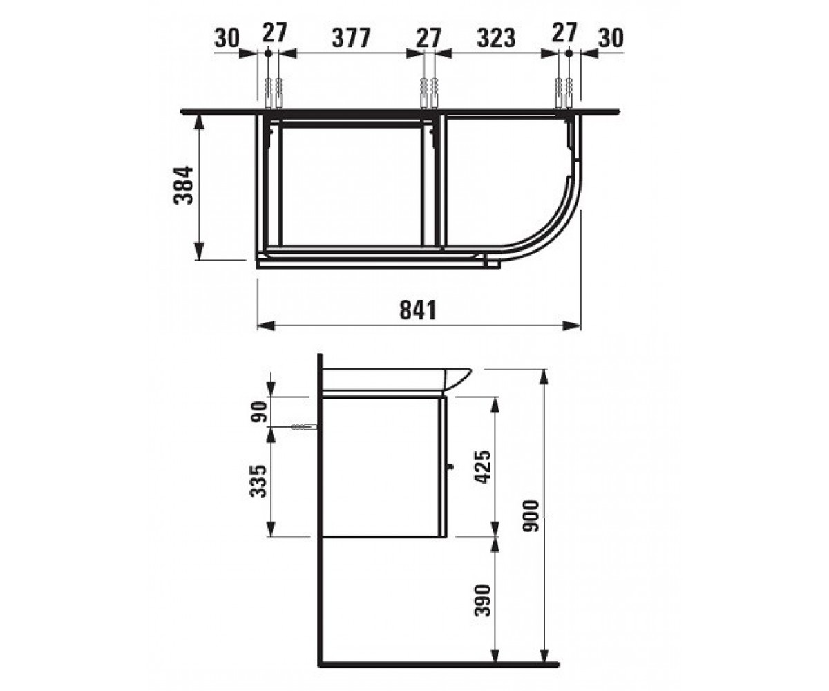 Тумба под раковину  PALACE NEW H4015020754631:Чертеж 