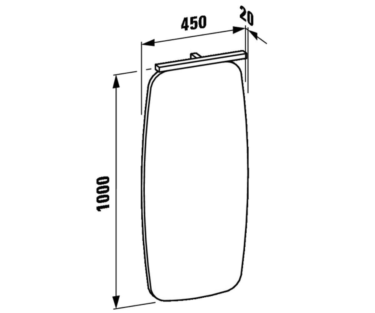 Зеркало в ванную комнату  MIMO H4425510555301:Чертеж 