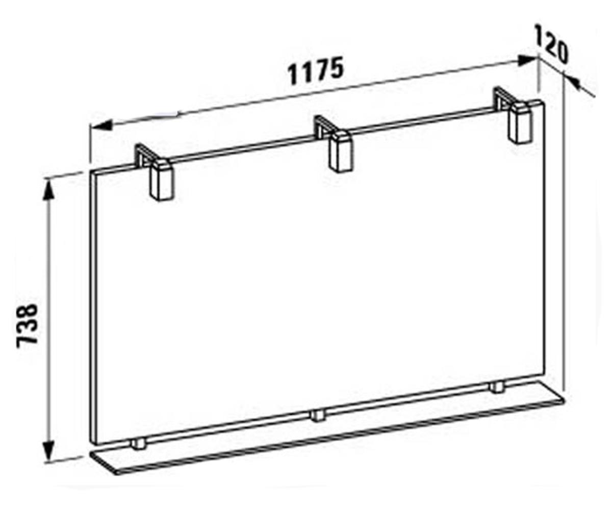 Настенное зеркало  CASE H4429550705701:Чертеж 